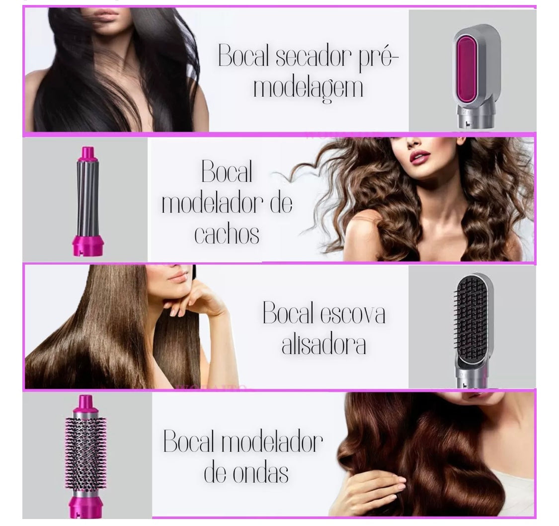 Escova Alisadora 5 em 1 Smart Hair Pro Style