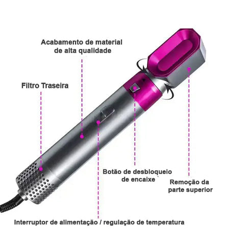 Escova Alisadora 5 em 1 Smart Hair Pro Style