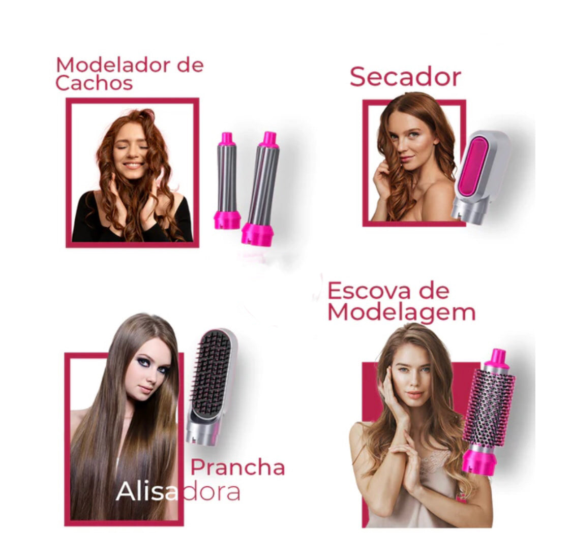 Escova Alisadora 5 em 1 Smart Hair Pro Style